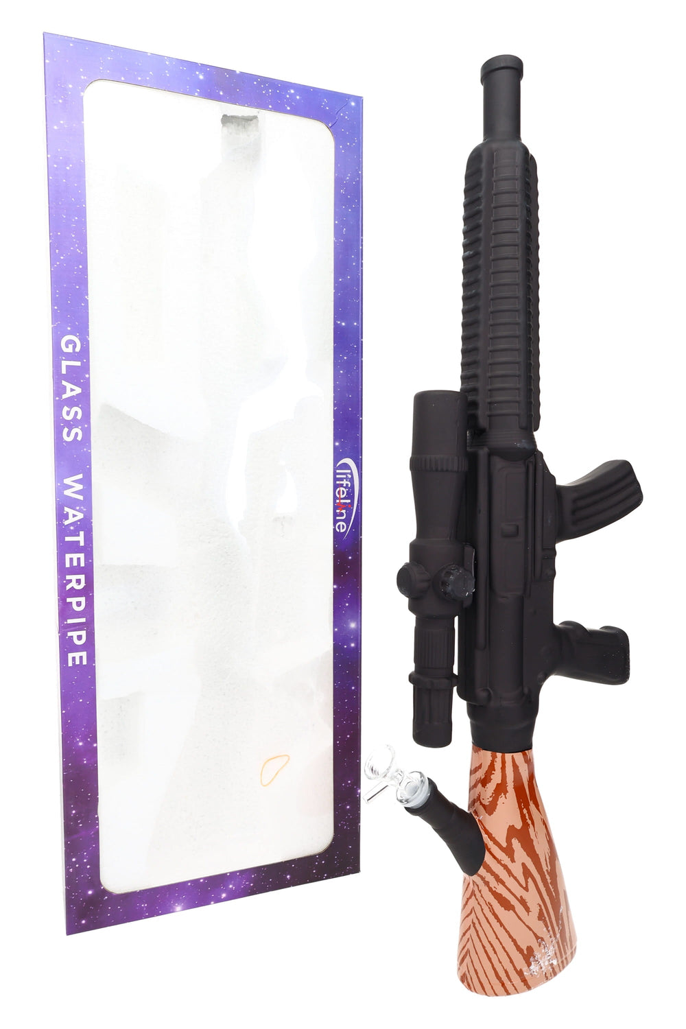 Rifle Beaker Bong “Countertop Cannon” – 24″ – Thick Glass - Headshop.com