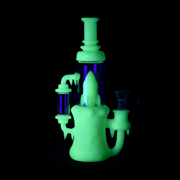 Ritual - 8.5'' Silicone Rocket Recycler - UV Titanium White - Headshop.com