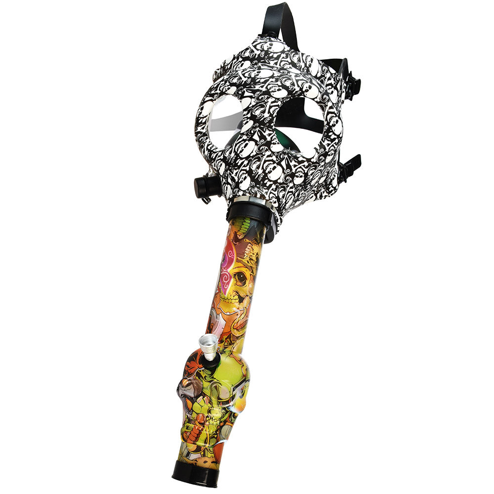 Gas Mask w/ Acrylic Water Pipe - 10.25" - Headshop.com