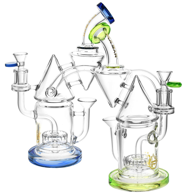 Pulsar Dual Cone Gravity Recycler Water Pipe -10"/14mmF/Clrs Vary - Headshop.com