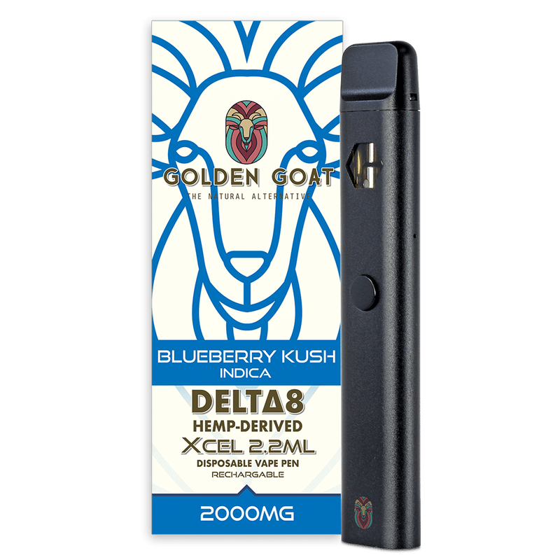 Delta-8 THC Vape Device, 2000mg, Rechargeable/Disposable - Blueberry Kush - Headshop.com