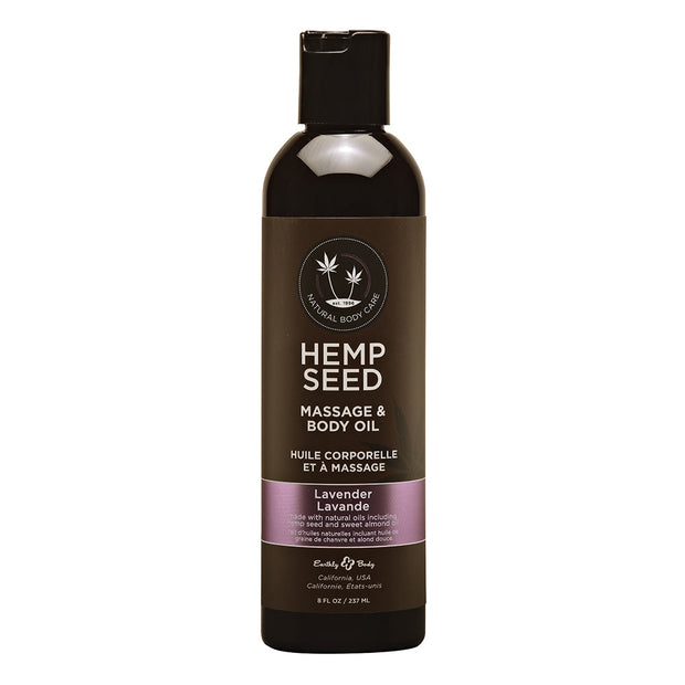 Earthly Body Hemp Seed Massage Oil Lavender 8 oz. - Headshop.com