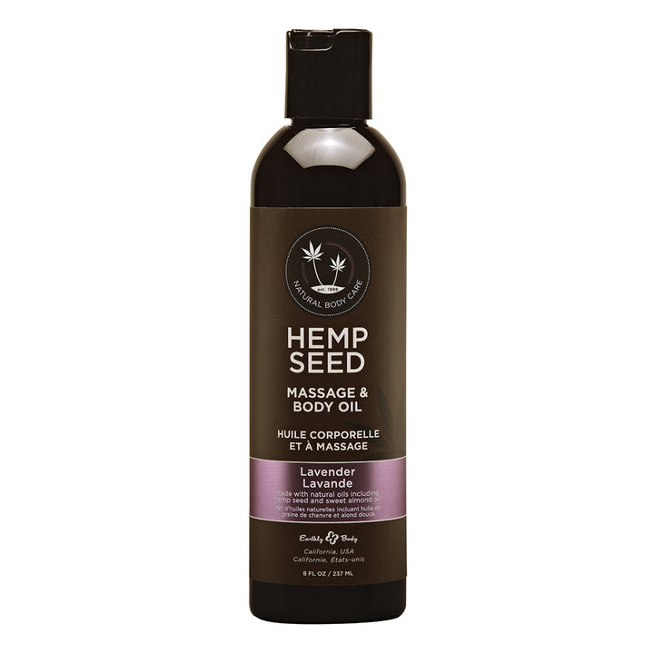 Earthly Body Hemp Seed Massage Oil Lavender 8 oz. - Headshop.com
