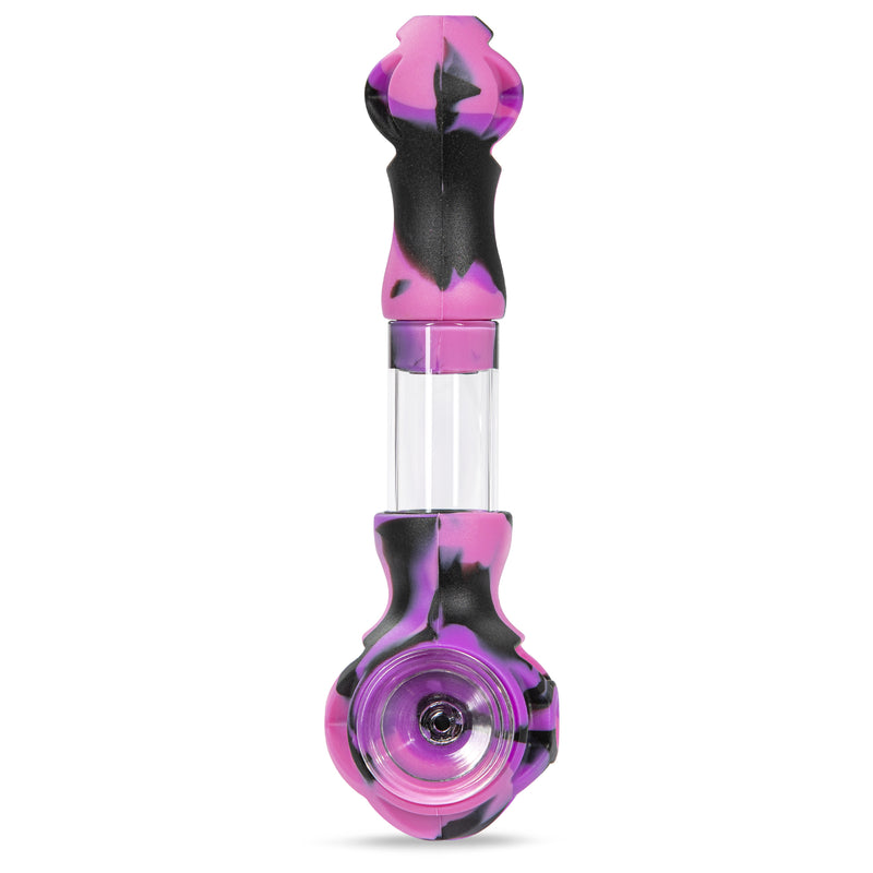 Hybrid Silicone and Glass Spoon with Translucent Chamber by 3 Gates Global - Headshop.com