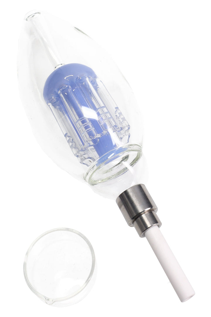 Glass Light Bulb Dab Straw Kit “Glow Core” – Tree Perc – 8″
