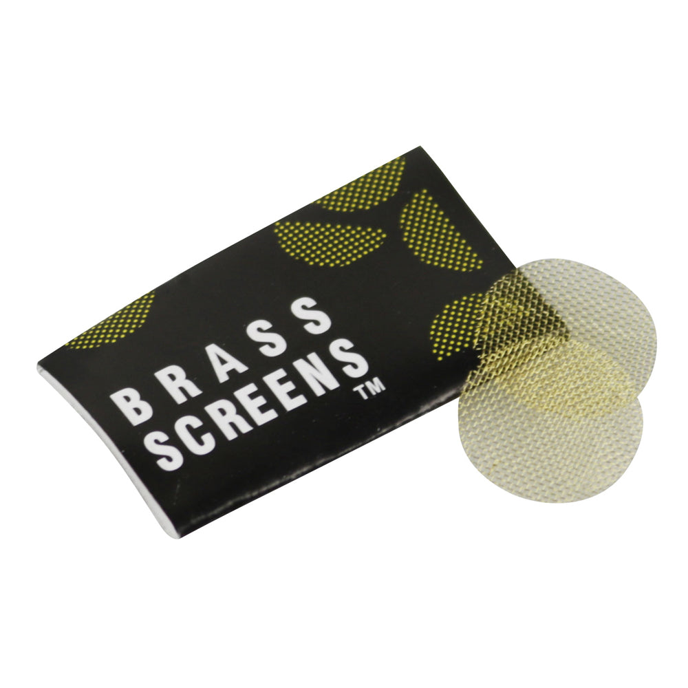 100PC DISPLAY - Gold/Brass Screen Filters - 5ct / 1/2" - Headshop.com