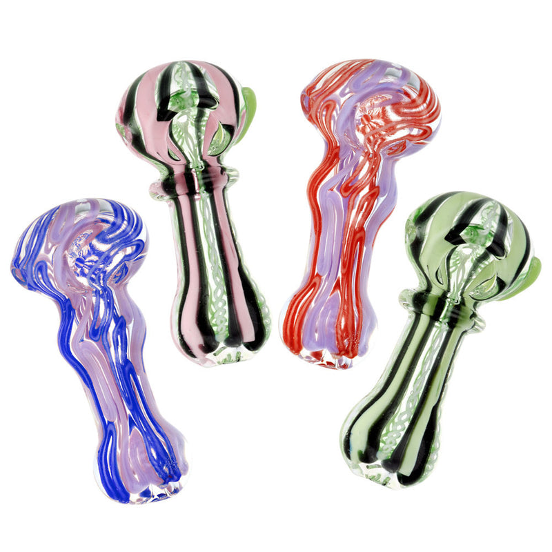 Slime Squiggle Multicolored Spoon Pipe - 3.75" / Colors Vary - Headshop.com