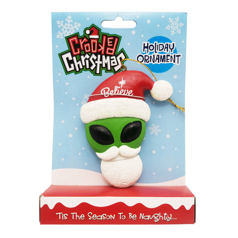 Crooked Christmas Ornament - Believe - Headshop.com