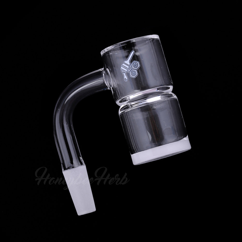 HONEY & MILK BEVEL SPLASH BUCKET QUARTZ BANGER - 90° DEGREE | YL - Headshop.com