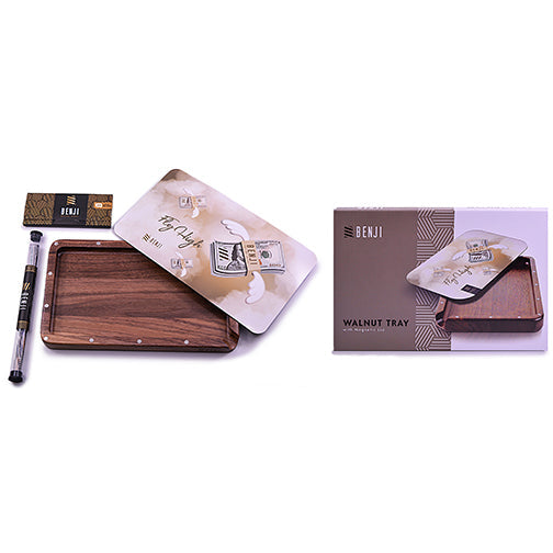 Benji - Walnut Tray w/ Magnetic Lid Kit - Fly High - Headshop.com