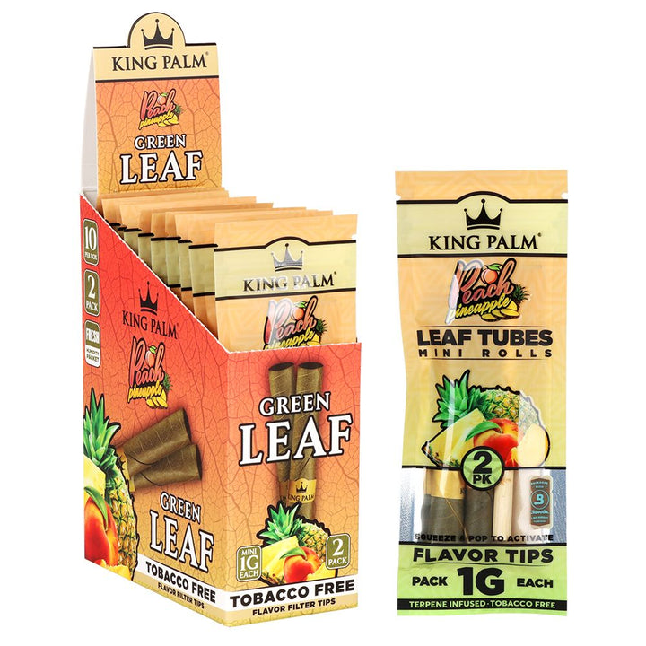 King Palm Hand-Rolled Leaf Wraps | Mini | 2pc | 10pk Display
