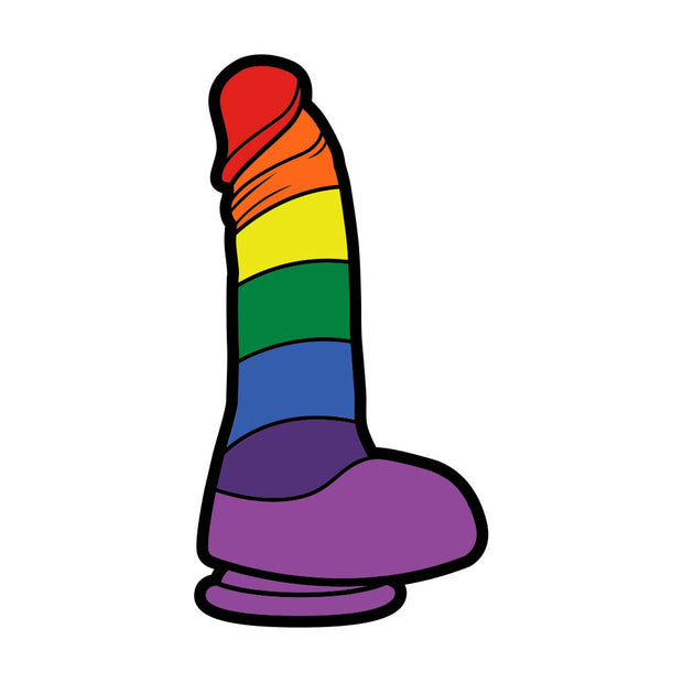 Sex Toy Pin Rainbow Dildo - Headshop.com