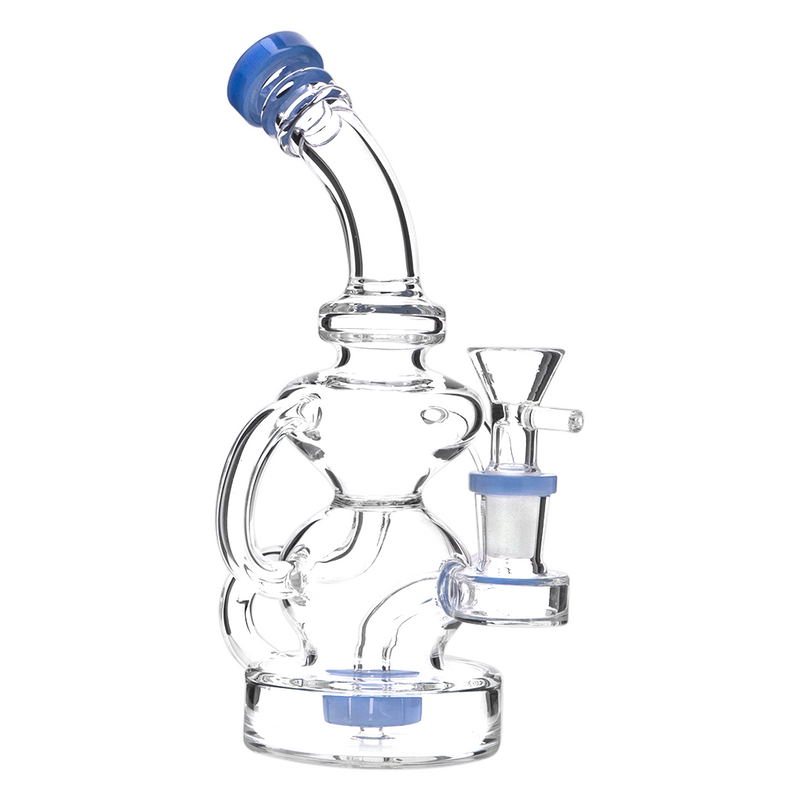 HB King 8" Hourglass Tubed Perc Water Pipe - Headshop.com