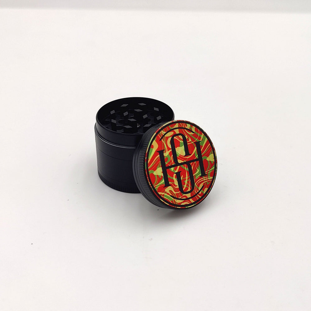 High Society - 4 PC 40mm Ceramic Teflon Coated Grinder - Rasta - Headshop.com