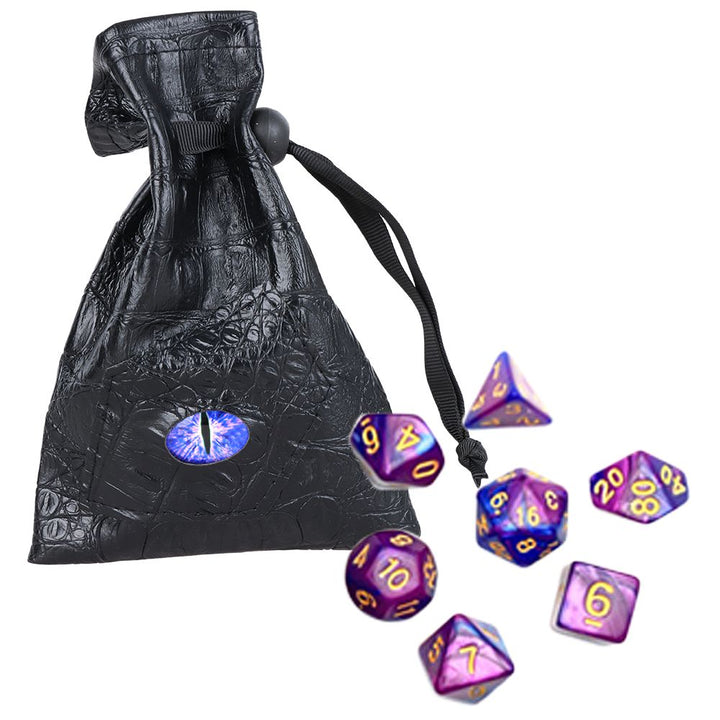Dragon Eye Storage Pouch & Gaming Dice | 7pc Set - Headshop.com