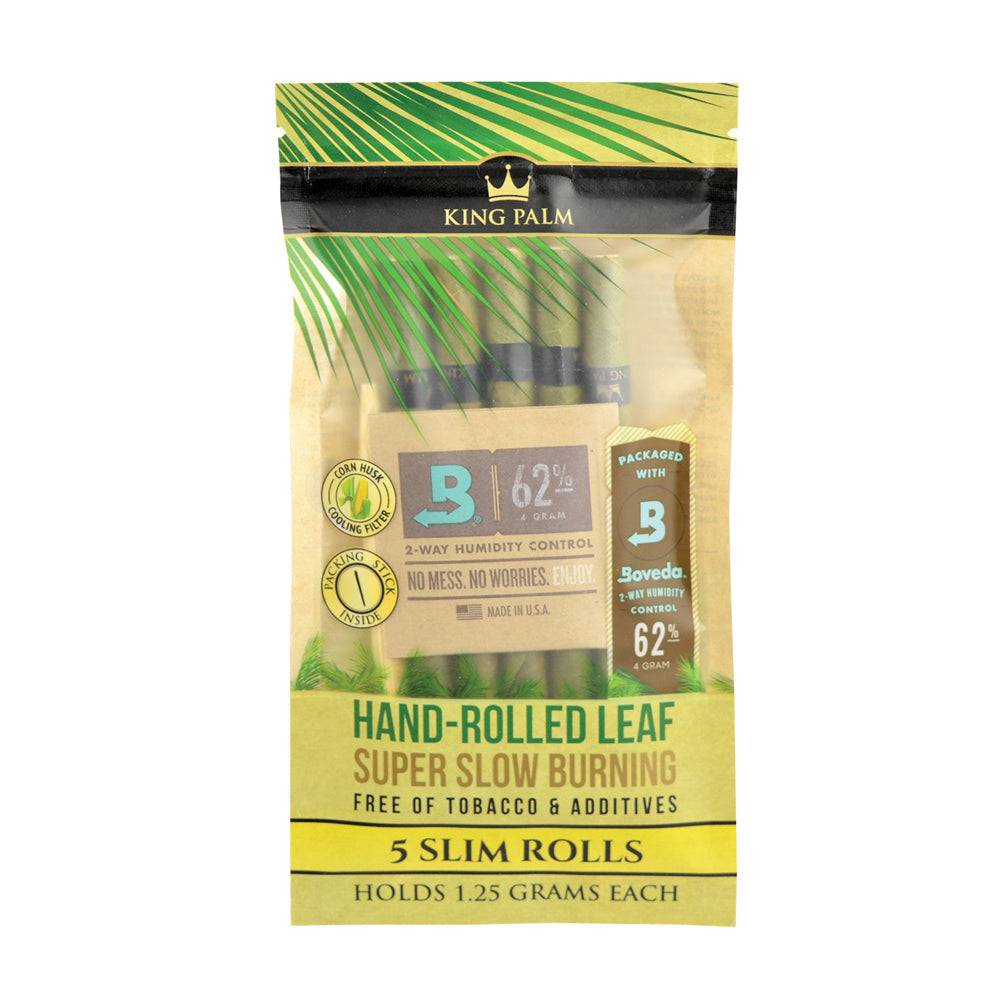 15PC DISPLAY - King Palm Pre-Roll Wraps - 5PK / Slim - Headshop.com