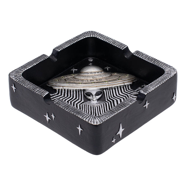 SILVER UFO ASHTRAY