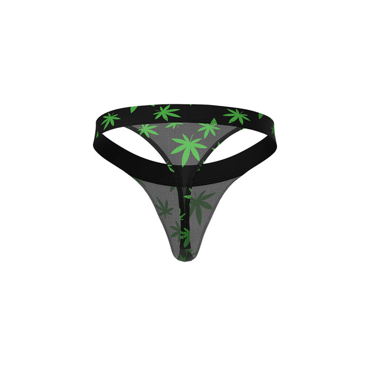 Male Power Hazy Dayz Micro Thong Pot Leaf S/M - Headshop.com