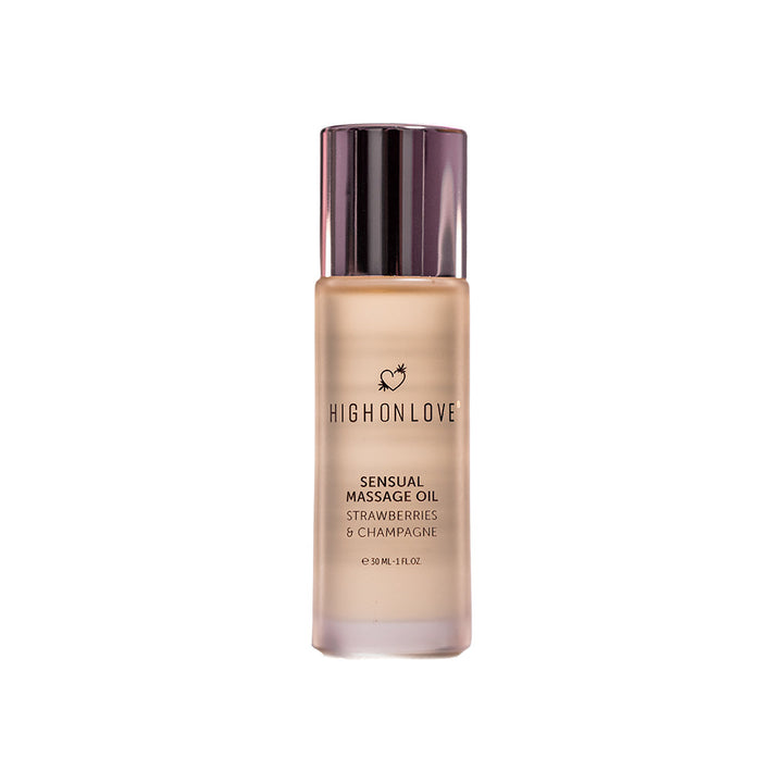 HighOnLove Mini Massage Oil Strawberries & Champagne 1 oz. - Headshop.com