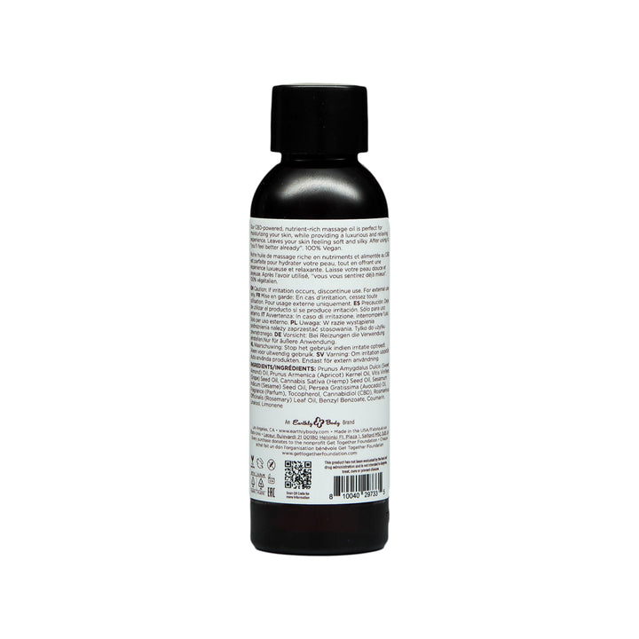 Earthly Body Hemp Seed CBD Relaxing Massage and Body Oil Lavender 2 oz.