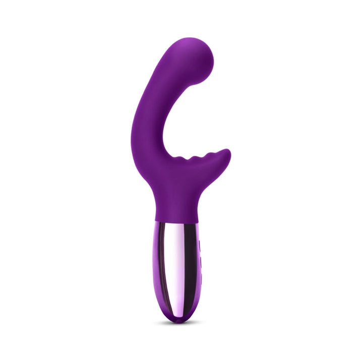 Le Wand XO Rechargeable Double-Motor Wave Silicone Dual Stimulation Vibrator Dark Cherry - Headshop.com