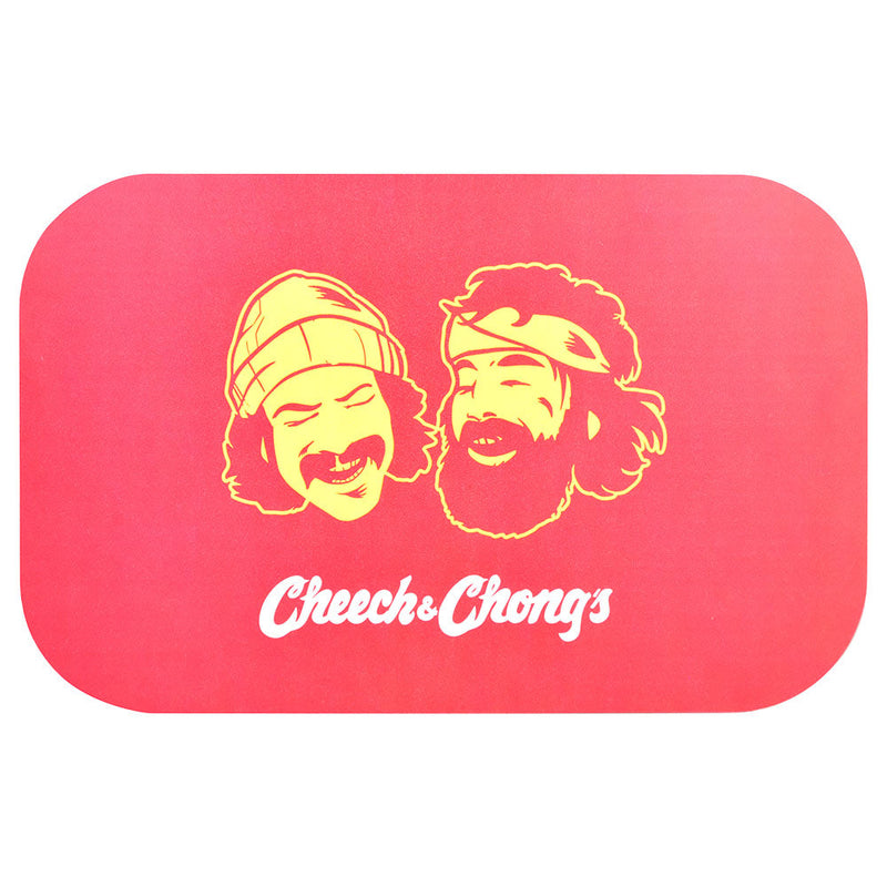 Cheech & Chong x Pulsar Magnetic Rolling Tray Lid - Red Faces / 11"x7" - Headshop.com