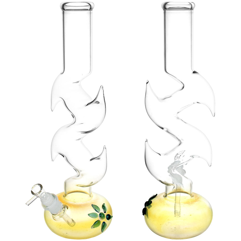 Floral Diablo Glass Water Pipe - 15.75" / 14mm F - Headshop.com