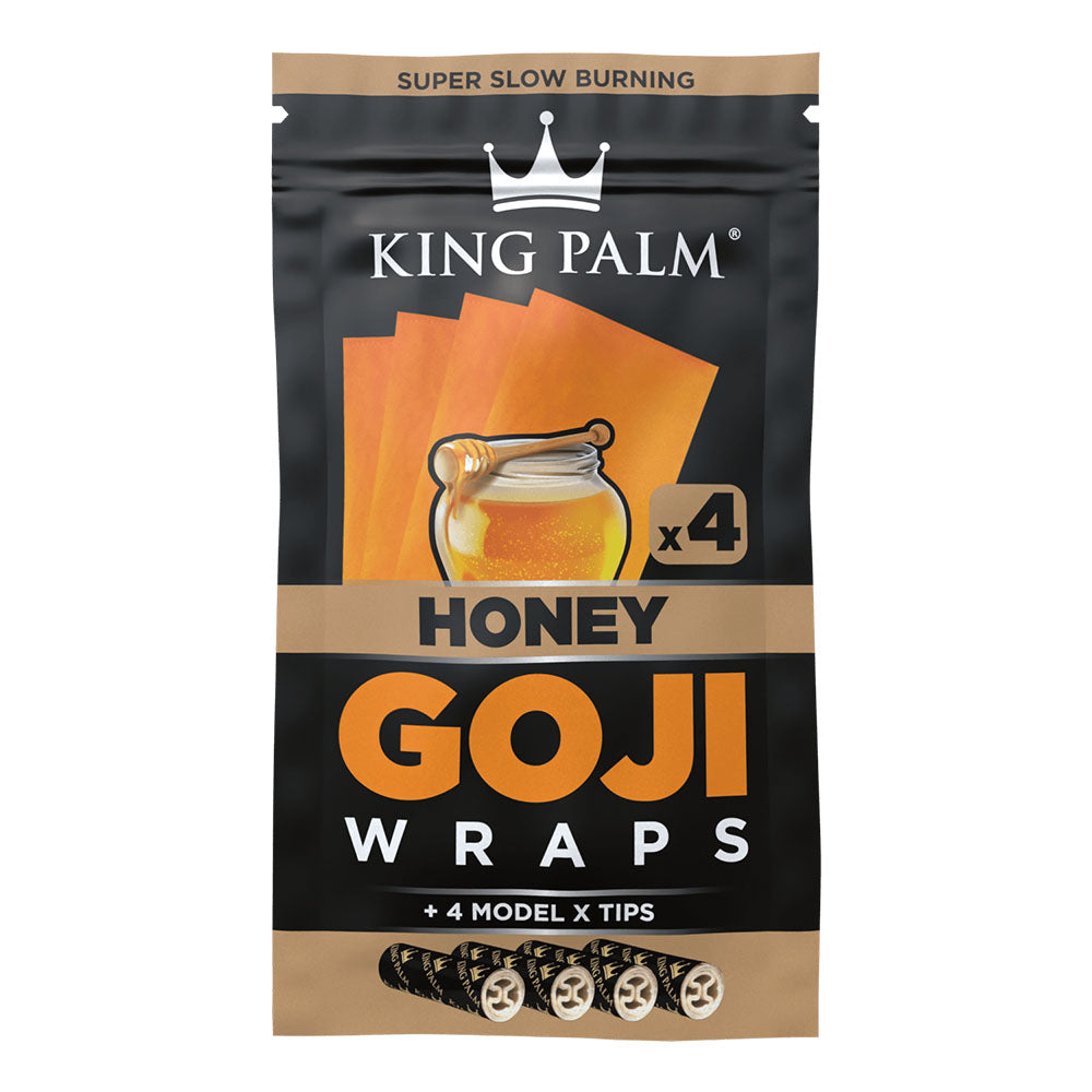 King Palm Goji Wraps & Filter Tips | 4pk | 15pc Display - Headshop.com