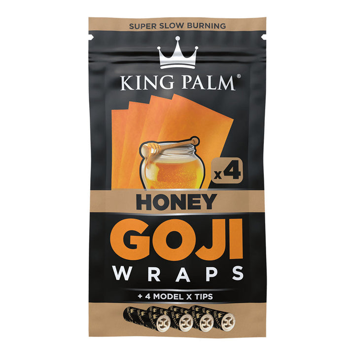 King Palm Goji Wraps & Filter Tips | 4pk | 15pc Display - Headshop.com