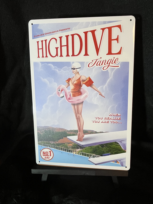 Tangie High Dive 20 cm x 30 cm Aluminum Sign - Headshop.com