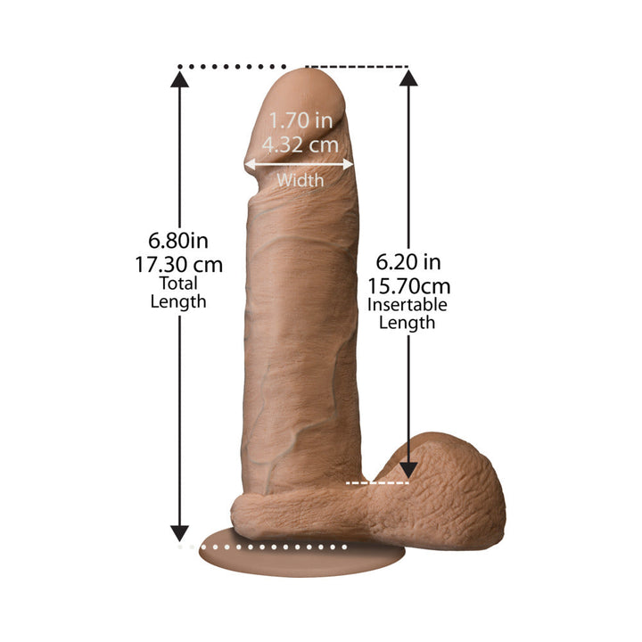 The Realistic Cock - UR3 - 6 Inch Brown - Headshop.com