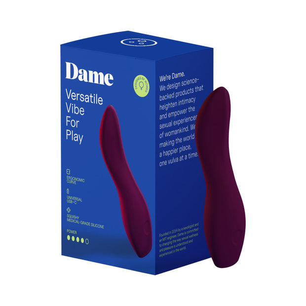Dame Dip 2.0 Classic Vibrator Plum - Headshop.com