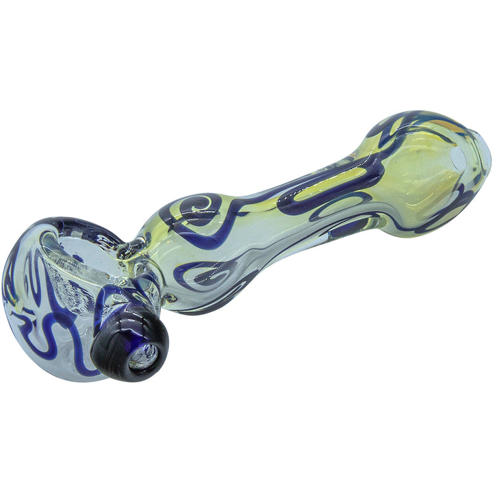 LA Pipes "Painted Warrior Spoon" Glass Pipe - Headshop.com