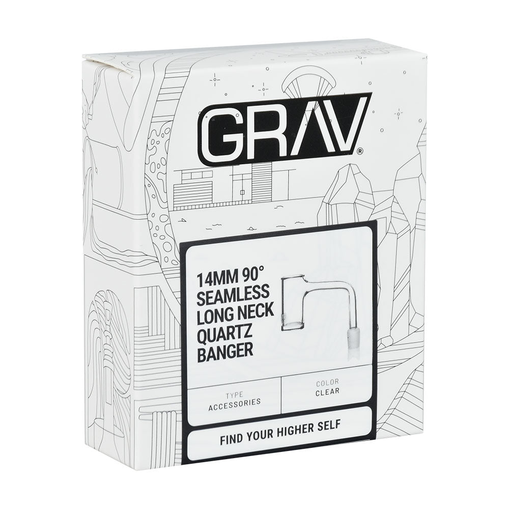 5PC SET - GRAV Long Neck Seamless Banger - 14mm M / 90D - Headshop.com