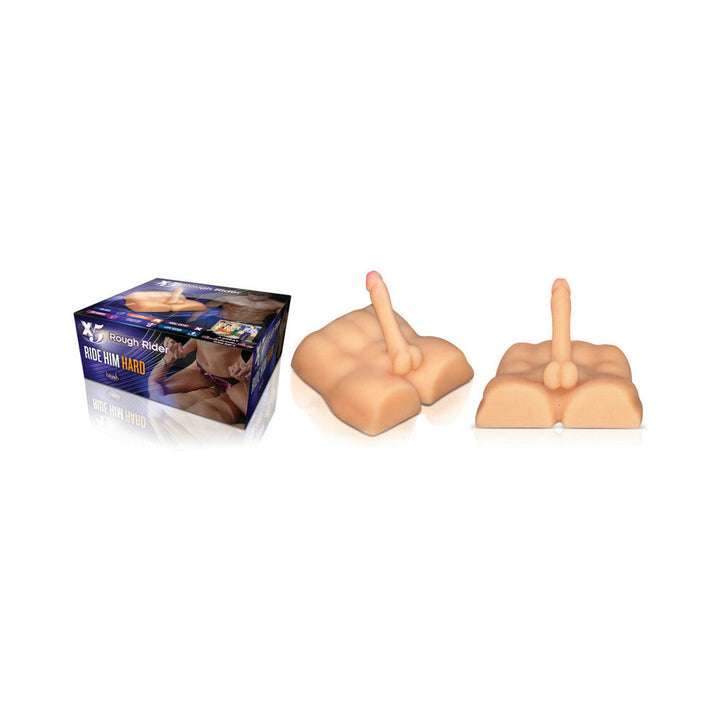 X5 Men Rough Rider Pleasure Doll Anal Masturbator with 7.5 in. Dildo Beige - Headshop.com