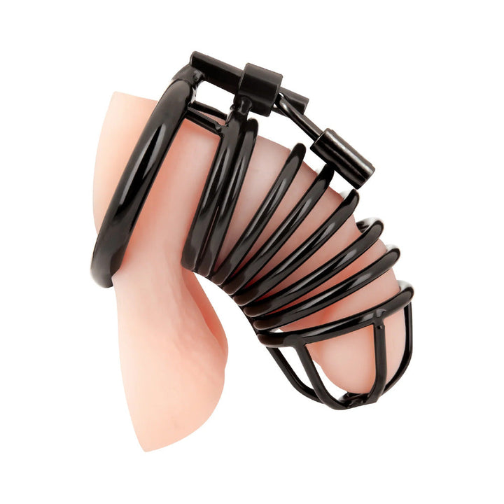 Blue Line Deluxe Chastity Cage Black - Headshop.com