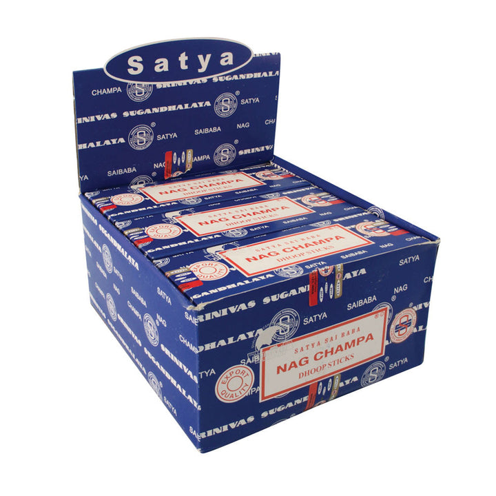 Satya Nag Champa Dhoop Stick Incense - 45 gram 12pc - - Headshop.com