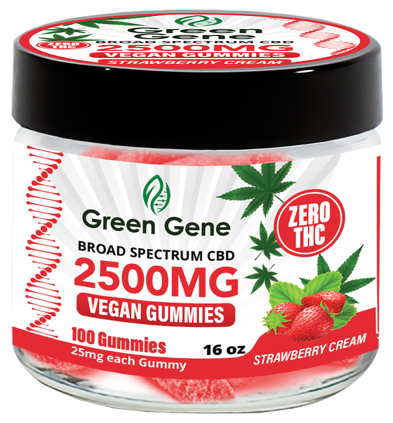 Green Genie CBD Vegan Pectin Infused Gummies w/ B12 Vitamins (625MG - 2500MG) - Headshop.com