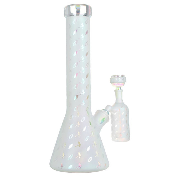 Grateful Dead x Pulsar Bolts And Skellies Glass Beaker Water Pipe Set | 13.75" | 14mm F - Headshop.com