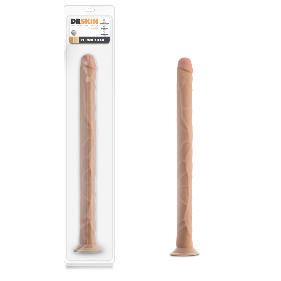 Dr. Skin 19 in. Dildo Beige - Headshop.com