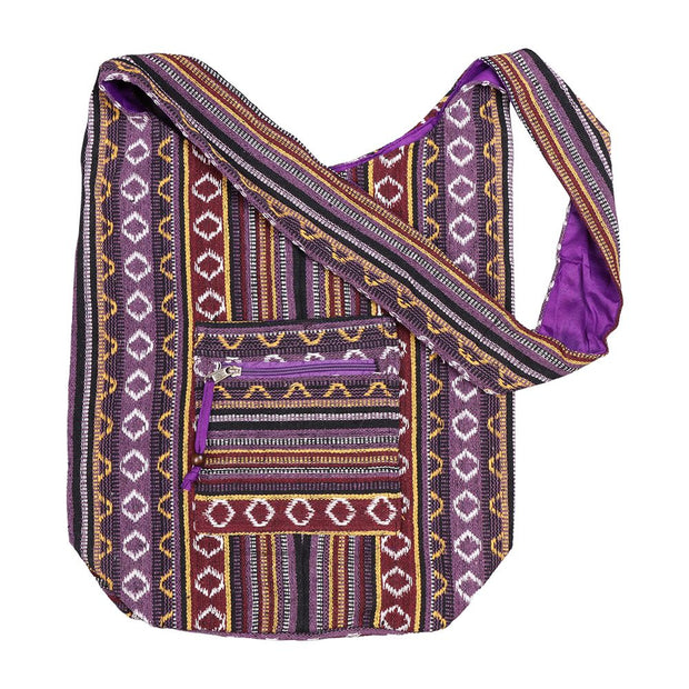 Threadheads Aztec Patchwork Shoulder Sling Bag - 14"x16" / Colors Vary - Headshop.com