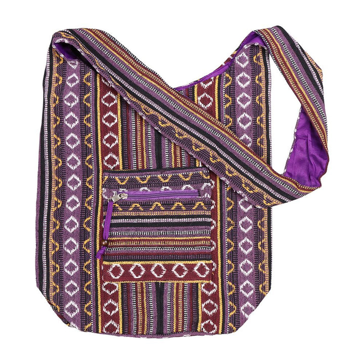 Threadheads Aztec Patchwork Shoulder Sling Bag - 14"x16" / Colors Vary - Headshop.com