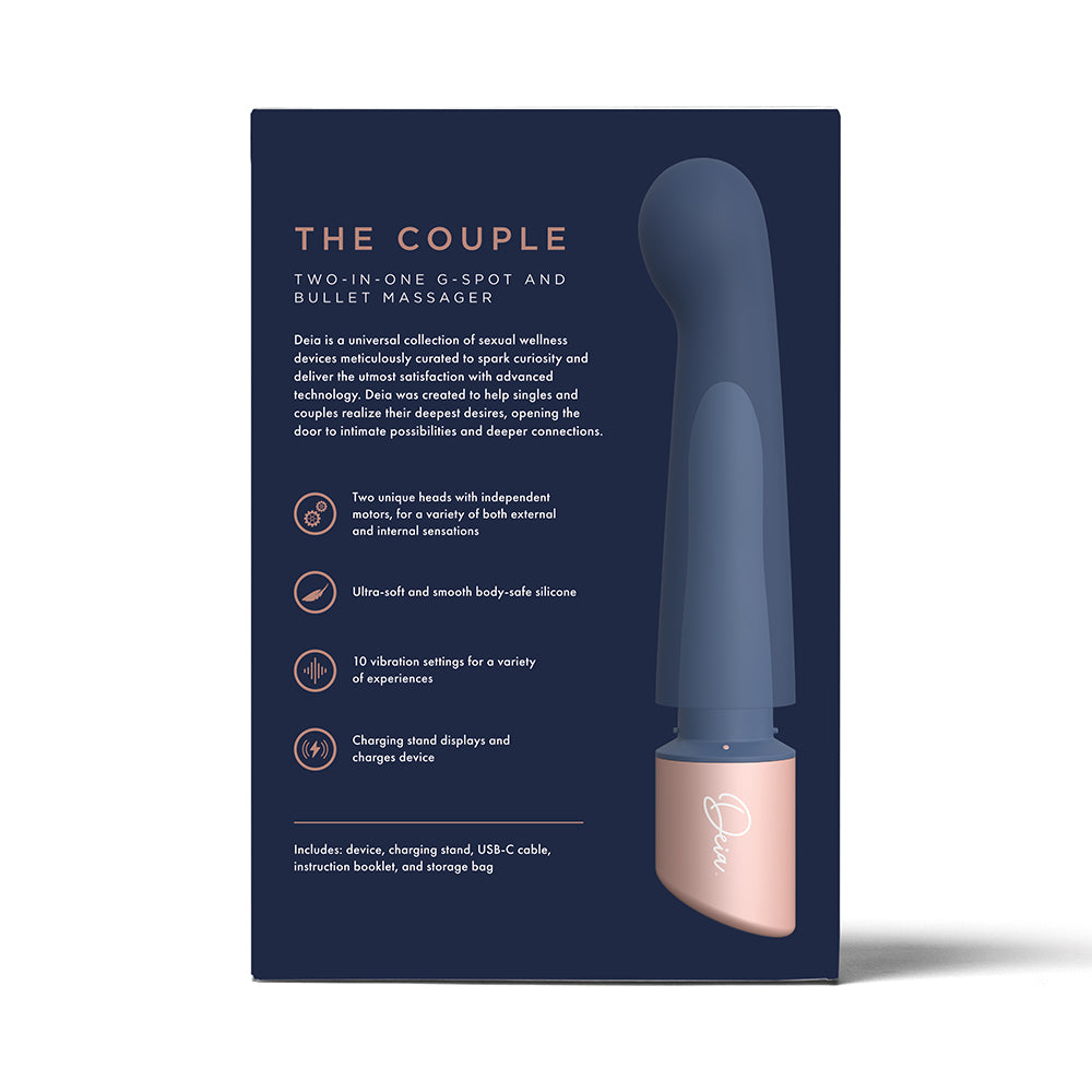 Deia The Couple G-Spot and Bullet Massager Silicone Blue - Headshop.com