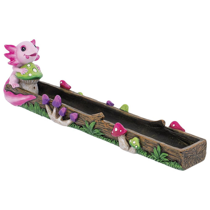 Fujima Pink Axolotl Mushroom Stick Resin Incense Burner - 10.5" - Headshop.com