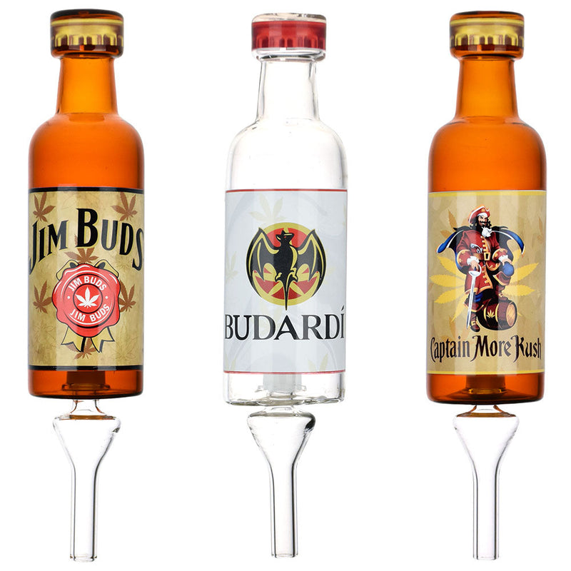 Dabtized Liquor Bottle Bubbler Dab Straw - 7.25" / 10mm F / Designs Vary - Headshop.com