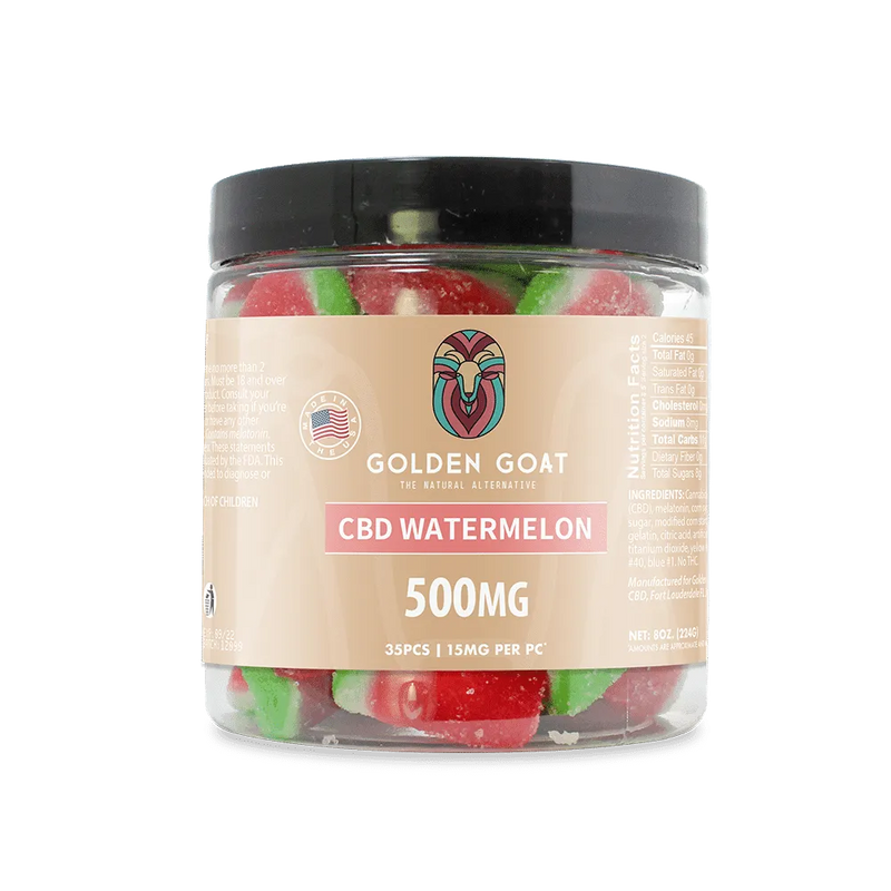 CBD Gummies 500MG - Watermelon Slices - Headshop.com