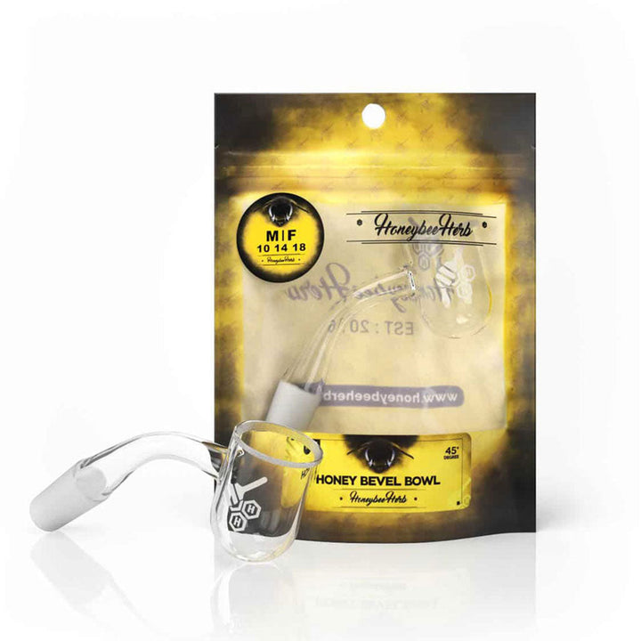 HONEY BEVEL BOWL QUARTZ BANGER - 45° DEGREE | YL - Headshop.com