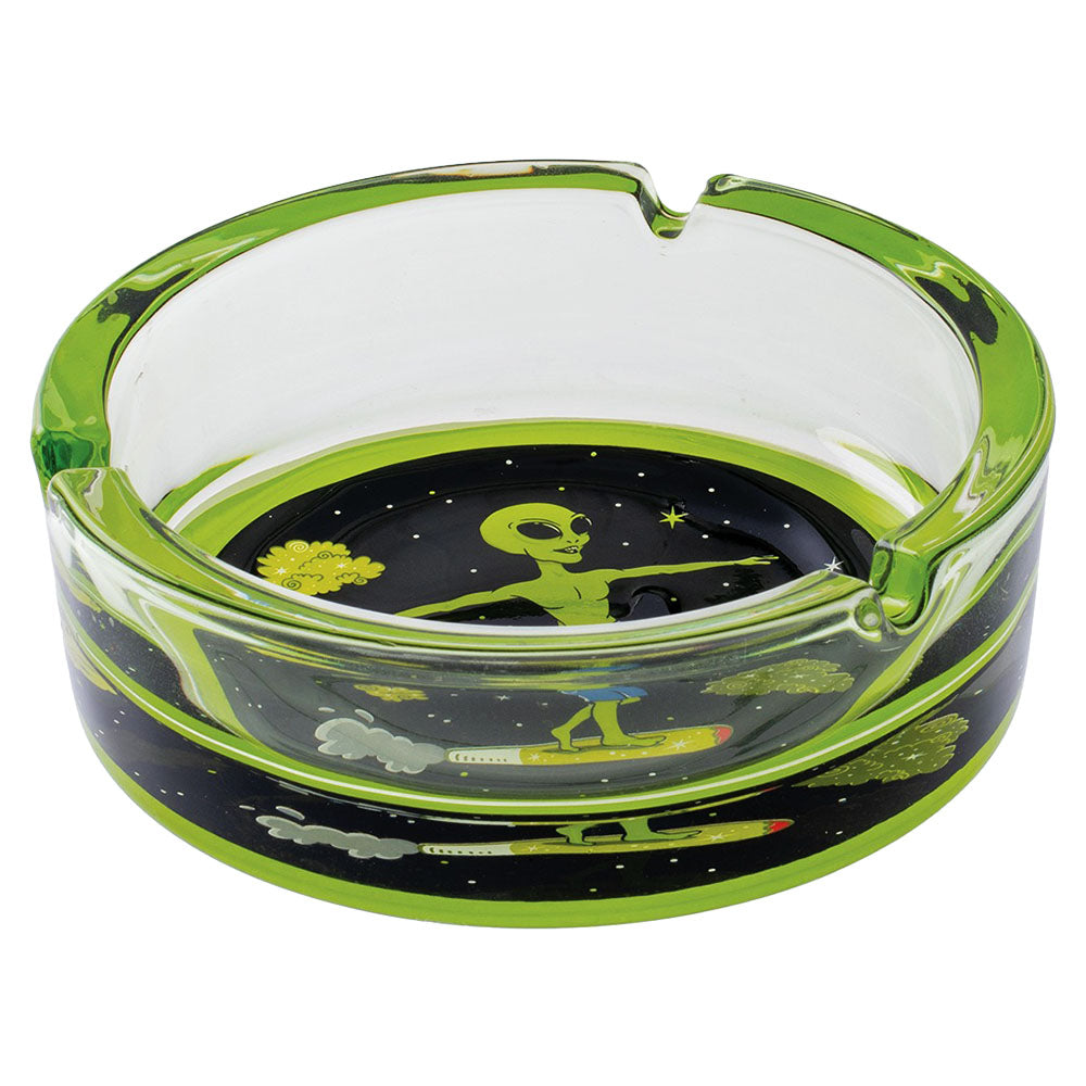 Fujima Alien Surfer Glass Ashtray - 6.25" - Headshop.com