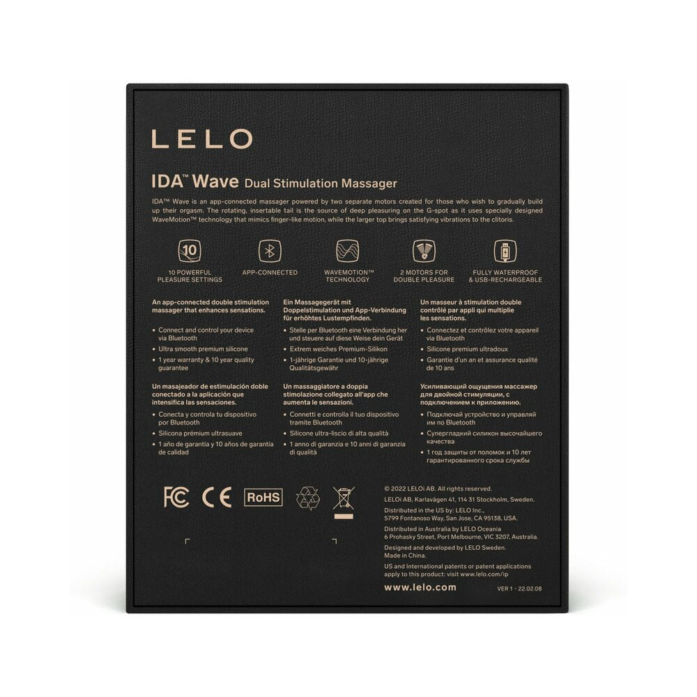 LELO IDA Wave Rechargeable Dual Stimulator Black - Headshop.com