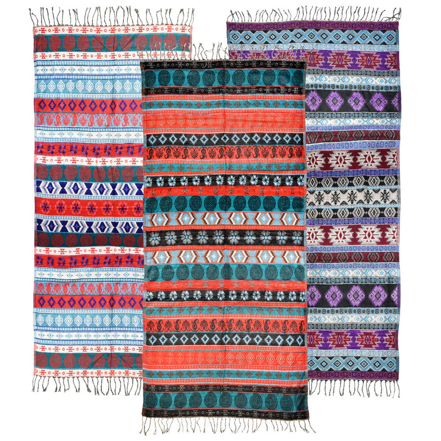 Mesoamerican Lightweight Woven Blanket - 36"x78"/Designs Vary - Headshop.com